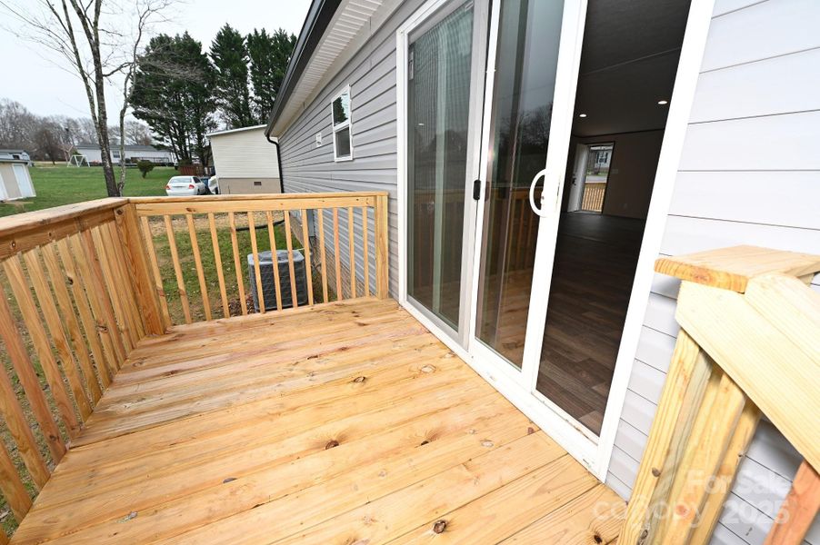 Exterior details and patio area of a home in , Hickory (Image 22).