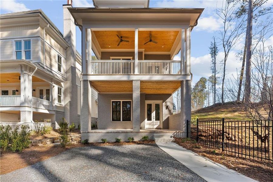 Exterior details and patio area of a home in , Chattahoochee Hills (Image 21).
