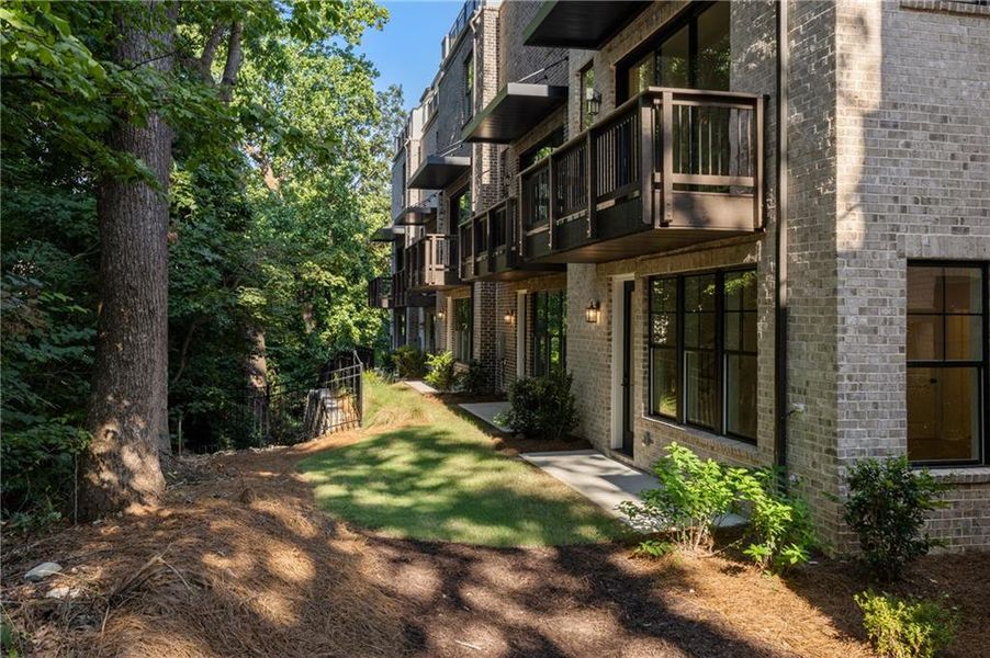 Exterior details and patio area of a home in , Atlanta (Image 30). Exterior details and patio area of a home in , Atlanta (Image 30).
