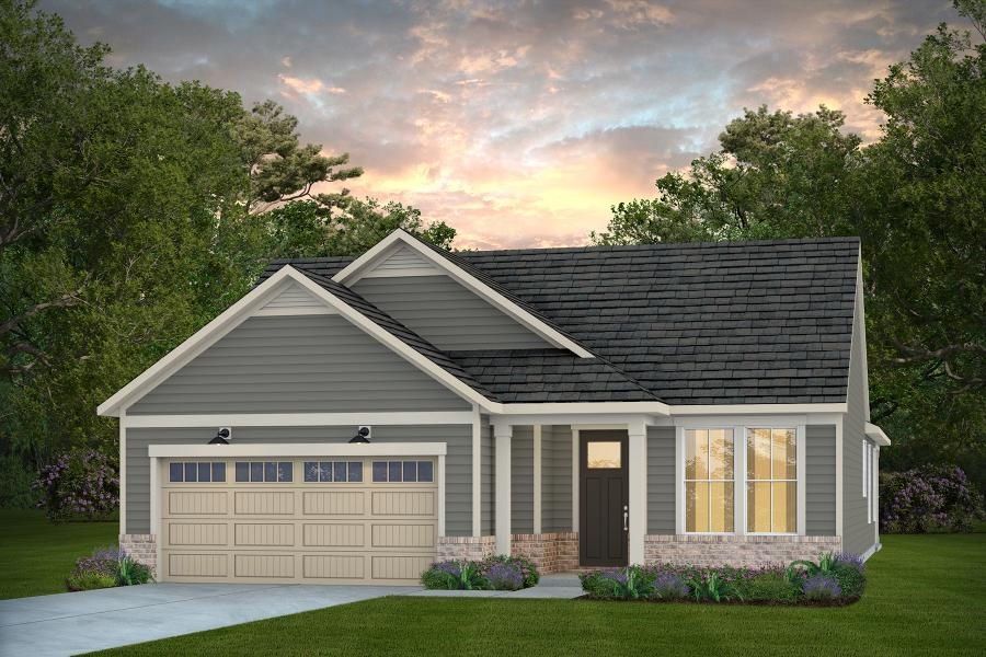 Representative exterior photo of a completed home built from the Mainstay by Del Webb in Del Webb Carolina Ridge, Midland, NC (Image 21).