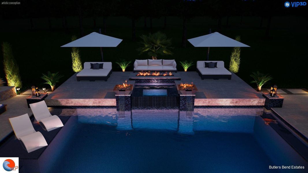 Pool Rendering for example purposes only