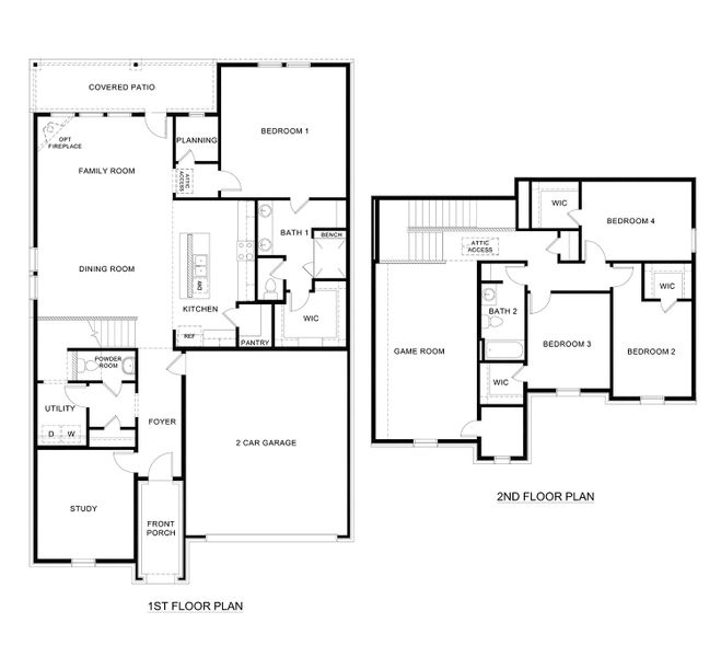 2D floor plan layout for the Bandera by D.R. Horton in Silverado, Aubrey, TX (Image 3). 2D floor plan layout for the Bandera by D.R. Horton in Silverado, Aubrey, TX (Image 3).