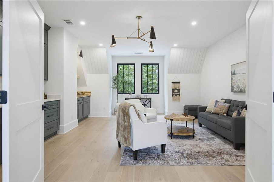Furnished interior view inside a new home in , Atlanta (Image 73).