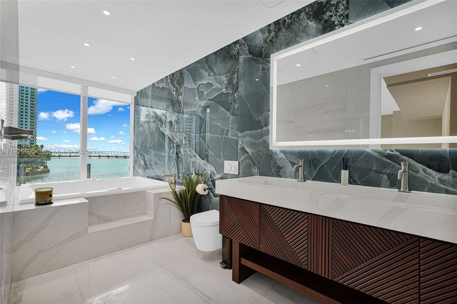 Furnished interior view inside a new home in , Miami (Image 37).