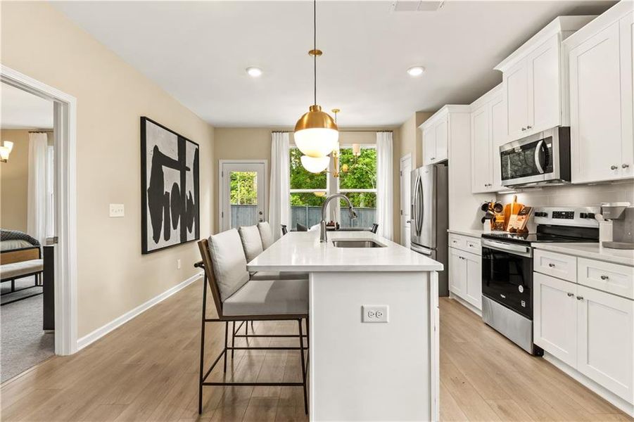 Furnished interior view inside a new home in Enclave at Evergreen, Fairburn (Image 14).