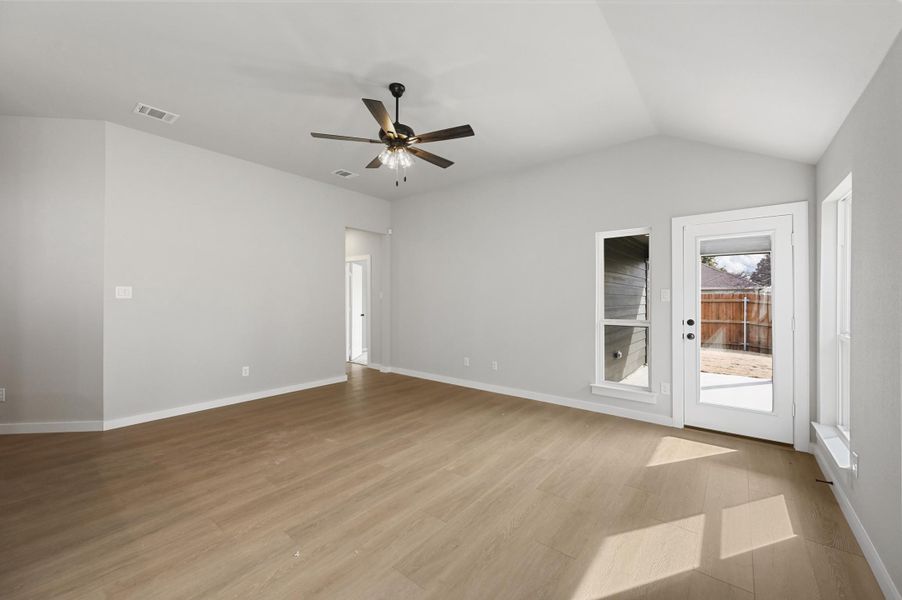 Representative unfurnished interior of a home built from the Hanover by Cheldan Homes in Pitcock Addition, Graham (Image 67). Representative unfurnished interior of a home built from the Hanover by Cheldan Homes in Pitcock Addition, Graham (Image 67).