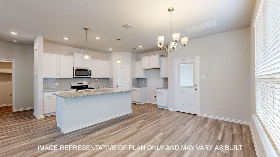 Furnished interior view inside a new home in Turnbo Ranch Traditions, Killeen (Image 7).