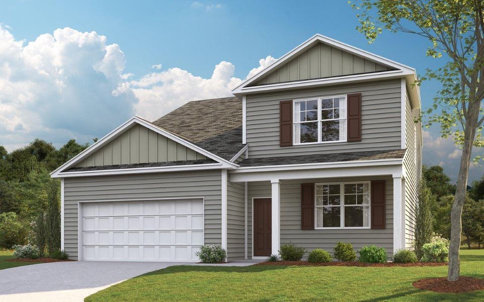 Representative exterior photo of a completed home built from the Salem by D.R. Horton in Isabel Estates, Knoxville, TN (Image 22).