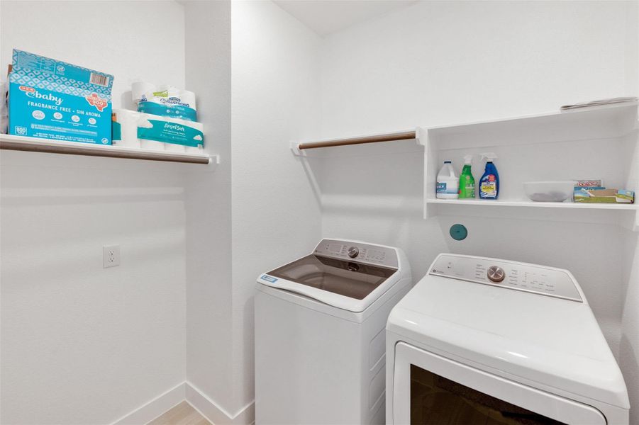 The utility room is also upstairs. Why lug your laundry downstairs?! The utility room is also upstairs. Why lug your laundry downstairs?!