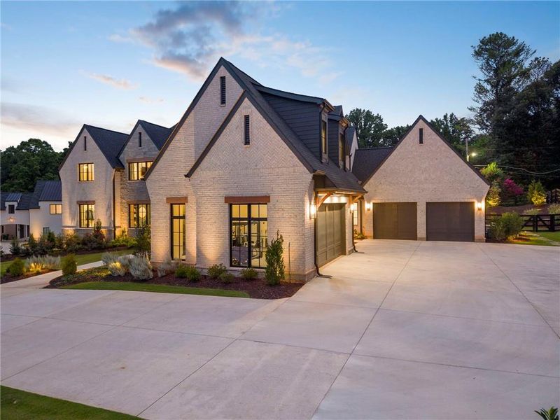 Front exterior of a new home in Lyndon Creek, Milton, GA, highlighting curb appeal (Image 25).
