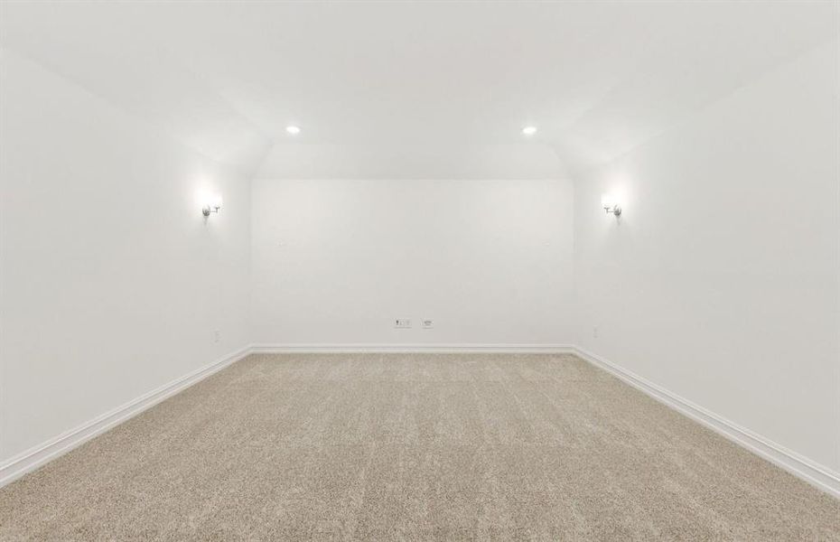 Media room on second floor Media room on second floor