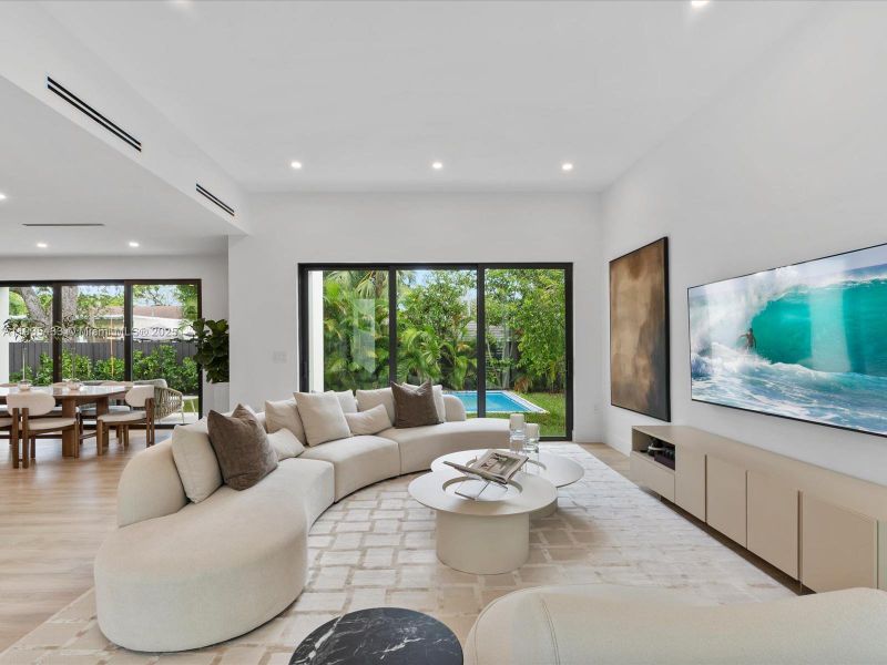 Furnished interior view inside a new home in , Miami (Image 35).