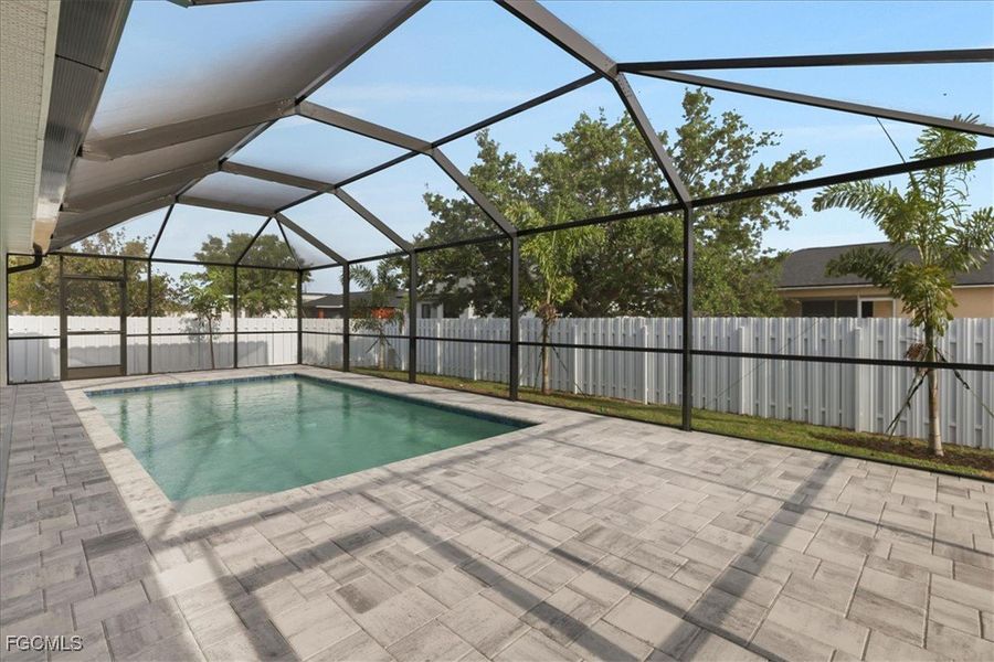 Exterior details and patio area of a home in Cape Coral, Cape Coral (Image 4).