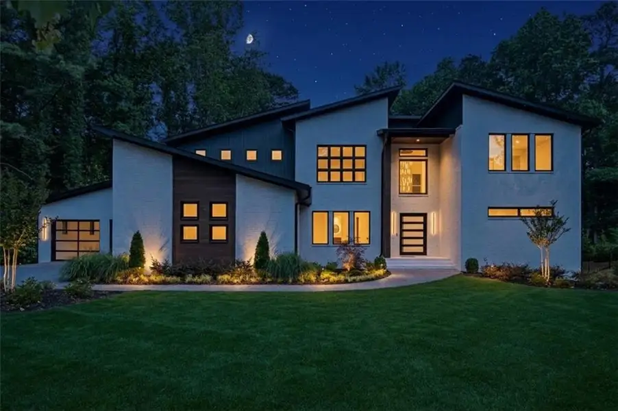 Front exterior of a new home in , Sandy Springs, GA, highlighting curb appeal (Image 1). Front exterior of a new home in , Sandy Springs, GA, highlighting curb appeal (Image 1).