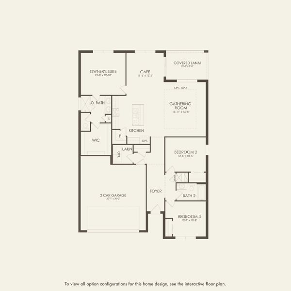 2D floor plan layout for the Crestmere by Pulte Homes in Vida's Way, Wesley Chapel, FL (Image 4).