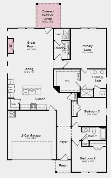 2D floor plan layout of this home in Weatherfield, Buford, GA (Image 2). 2D floor plan layout of this home in Weatherfield, Buford, GA (Image 2).