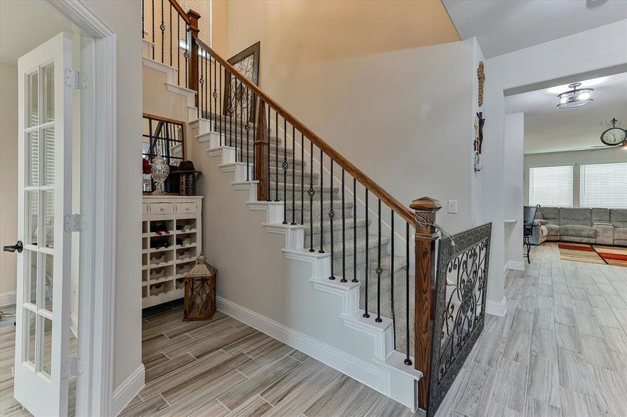 Grand staircase leading to the seond level Grand staircase leading to the seond level