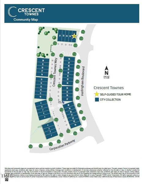 Crescent Townes - Site Map