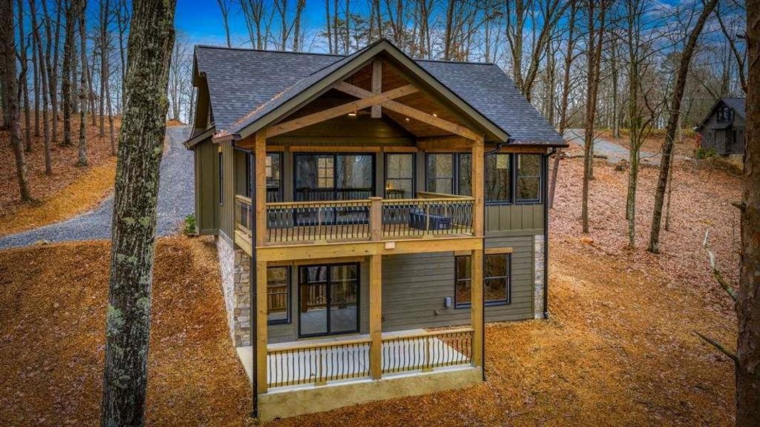 Exterior details and patio area of a home in , Blue Ridge (Image 2). Exterior details and patio area of a home in , Blue Ridge (Image 2).