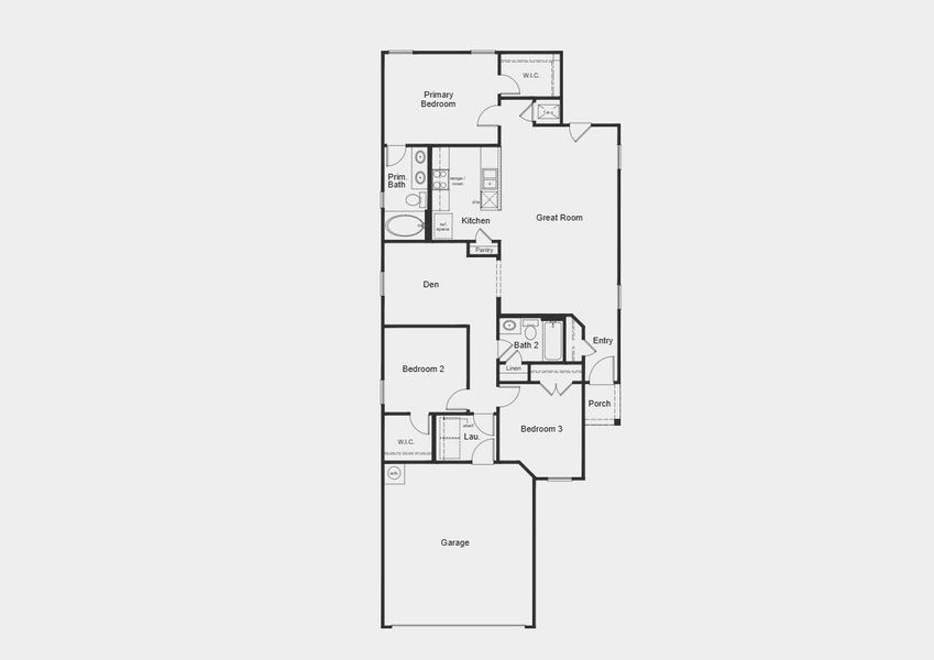2D floor plan layout for the Plan 1361 by KB Home in Saddlebrook Trails, Beasley, TX (Image 3). 2D floor plan layout for the Plan 1361 by KB Home in Saddlebrook Trails, Beasley, TX (Image 3).