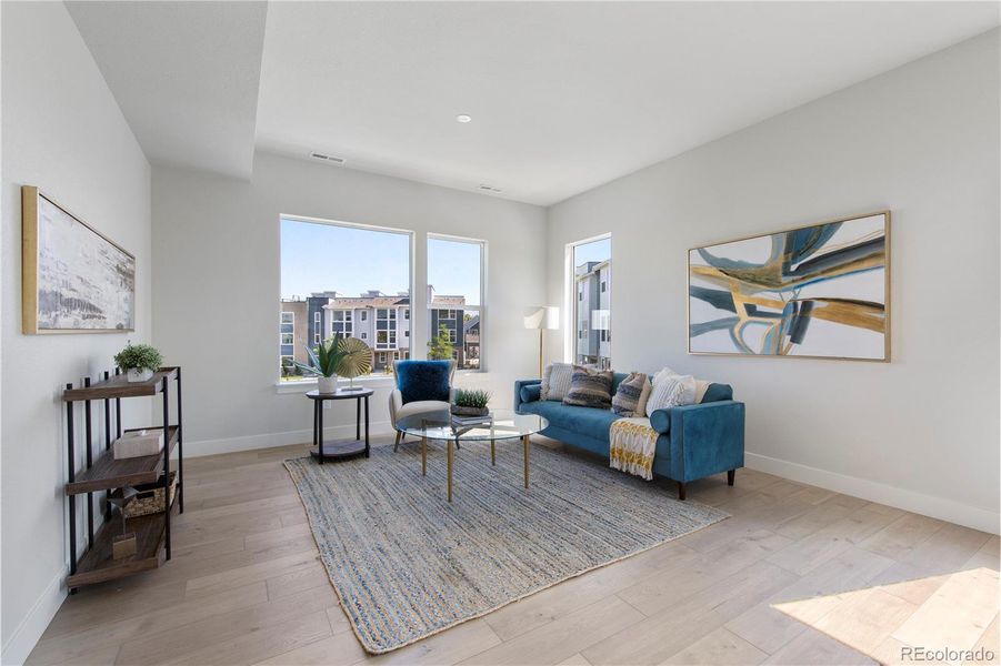 Furnished interior view inside a new home in Dillon Pointe - Skyview, Broomfield (Image 9).