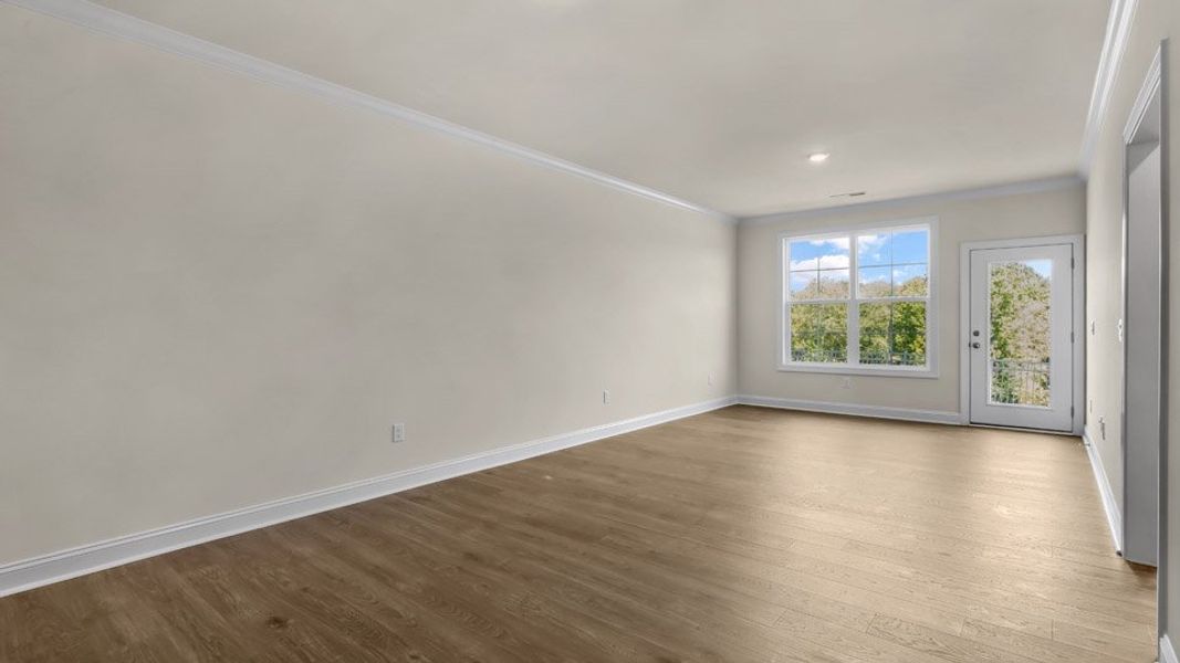 Representative unfurnished interior of a home built from the Linville by D.R. Horton in The Meadows at Kinsley, Jamestown (Image 9).
