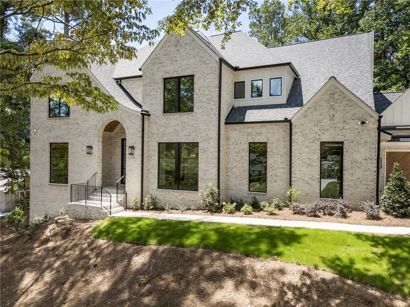 Front exterior of a new home in , Atlanta, GA, highlighting curb appeal (Image 1). Front exterior of a new home in , Atlanta, GA, highlighting curb appeal (Image 1).