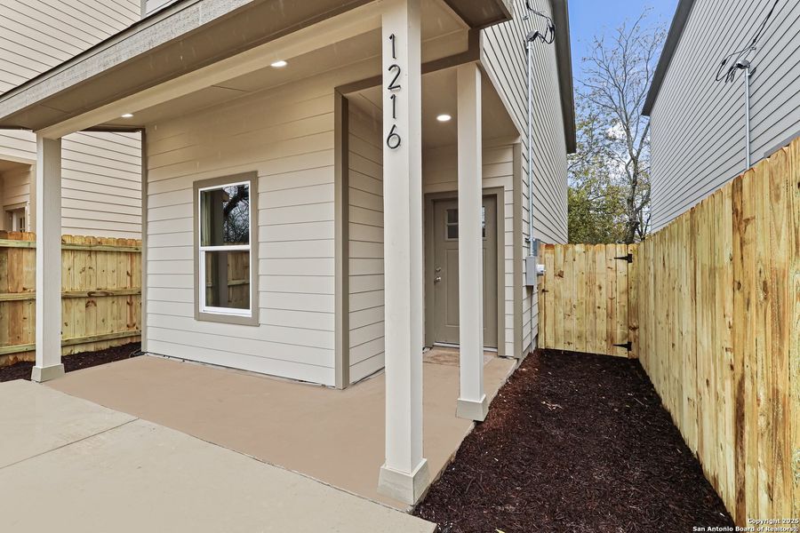 Exterior details and patio area of a home in , San Antonio (Image 14).