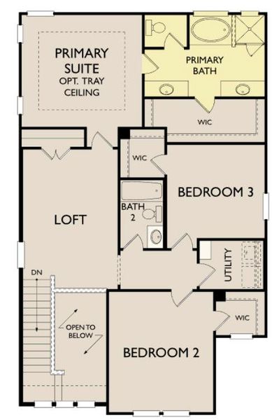 2D floor plan layout of this home in Lariat, Liberty Hill, TX (Image 5).