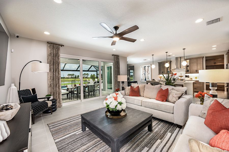 Representative furnished interior of a home built from the Pelican by Homes by WestBay in Crosswind Ranch, Parrish (Image 36).