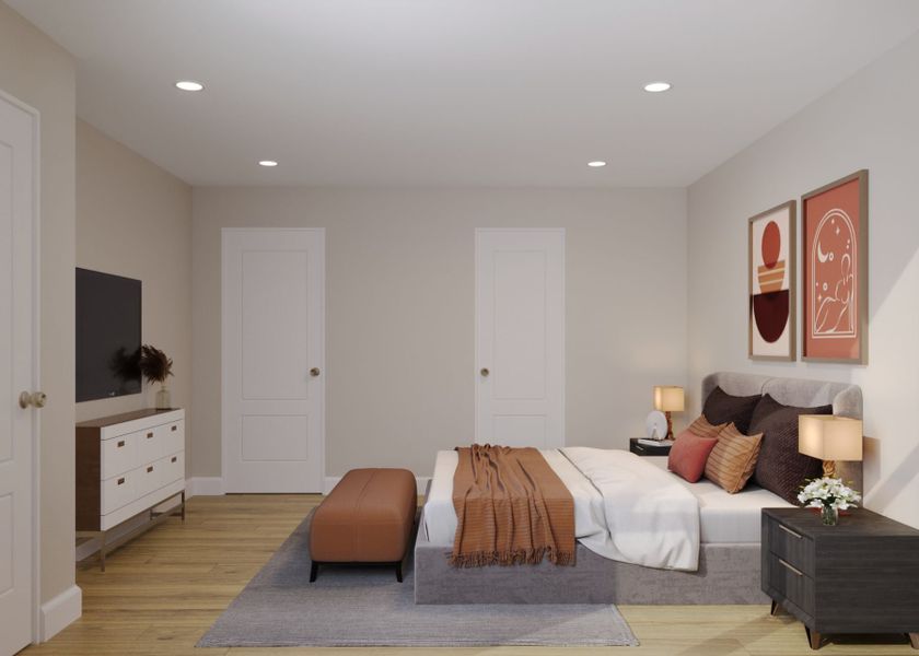 Representative furnished interior of a home built from the Fig by Red Cedar Homes in Fitzgerald Townhomes, Charlotte (Image 6).