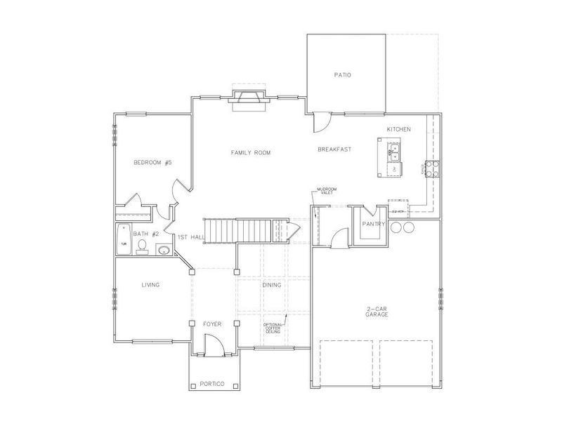 2D floor plan layout of this home in Ruby Creek Estates, Atlanta, GA (Image 5).