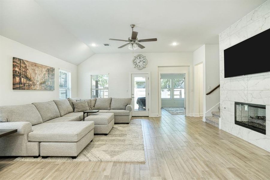 Large Family Room with fireplace