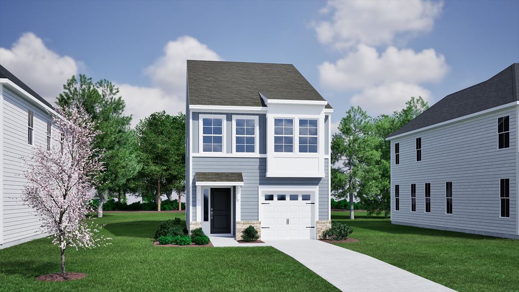 Representative exterior photo of a completed home built from the Dillon - Genesis Value Collection by Mungo Homes in Central Creek, Goose Creek, SC (Image 9).