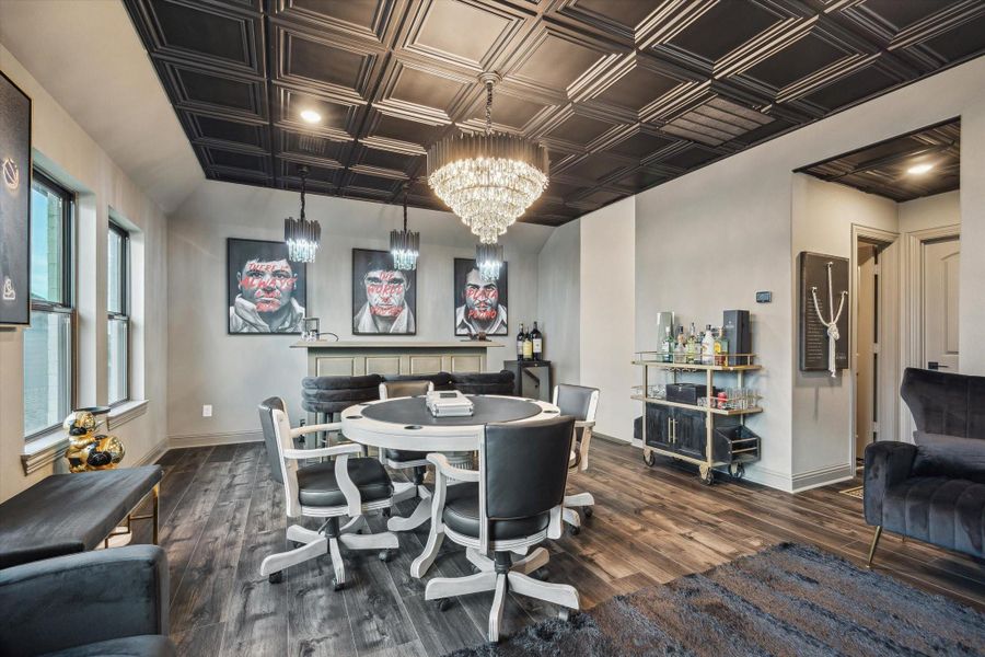 View towards the half bathroom, storage room, and attic access (full-sized door provides access to attic) View towards the half bathroom, storage room, and attic access (full-sized door provides access to attic)