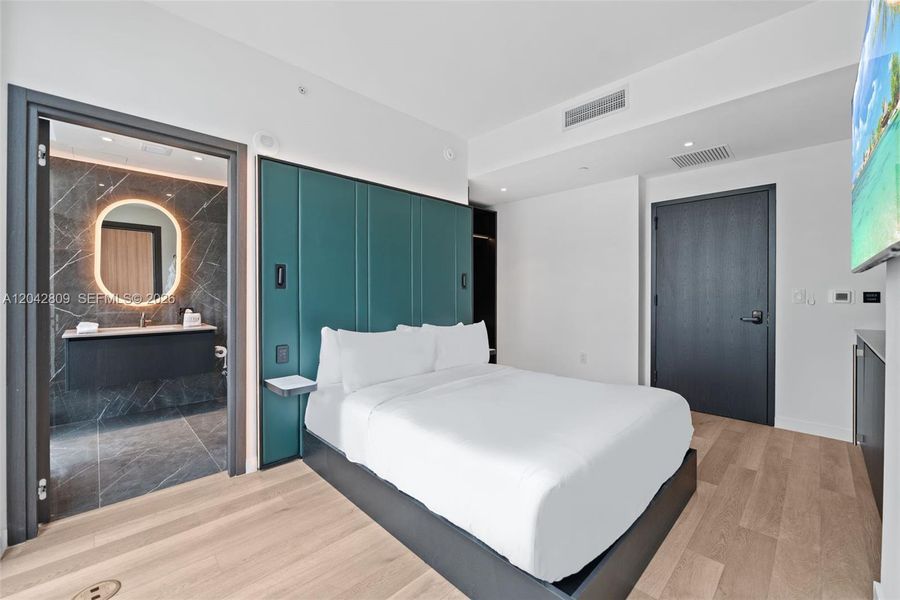 Furnished interior view inside a new home in , Miami (Image 10).