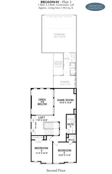 2D floor plan layout for the Broadway by Landon Homes in Fields - East Village, Frisco, TX (Image 5).