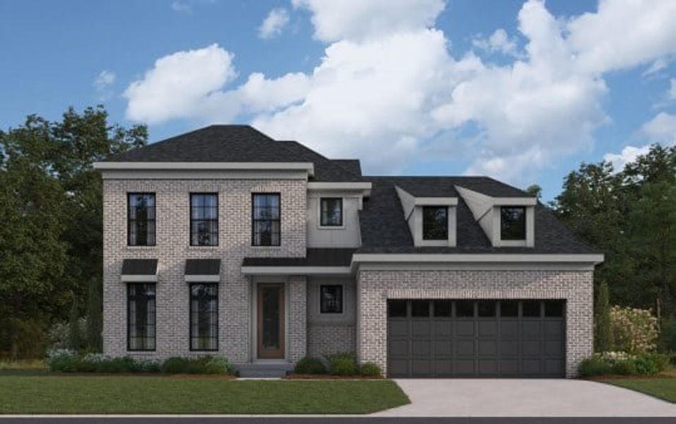 Representative exterior photo of a completed home built from the Finley by Fischer Homes in Twin Lakes, Hoschton, GA (Image 10).