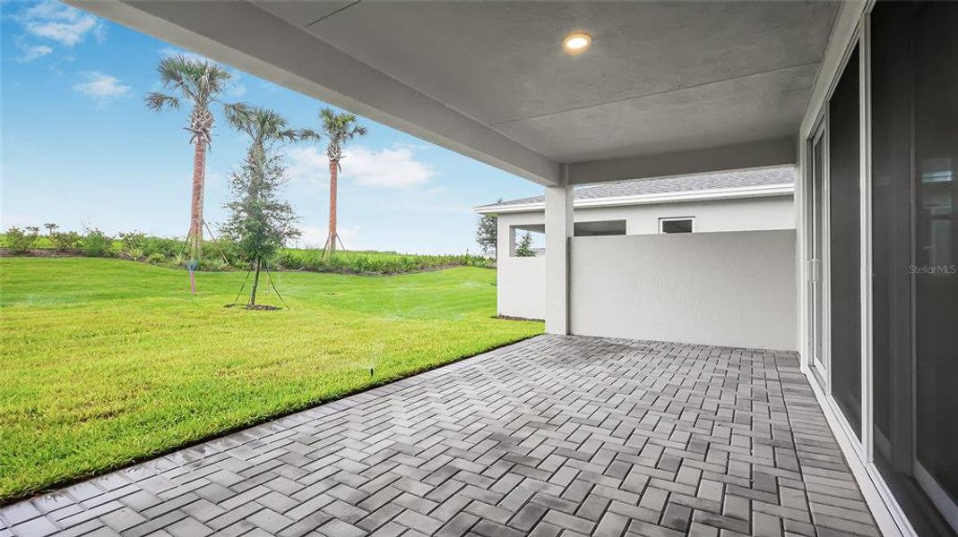 Exterior details and patio area of a home in Cresswind at Lake Harris, Tavares (Image 29). Exterior details and patio area of a home in Cresswind at Lake Harris, Tavares (Image 29).