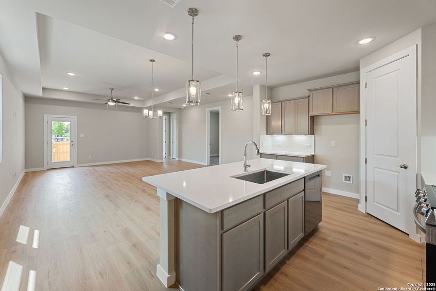 Furnished interior view inside a new home in Highland Ridge, New Braunfels (Image 7).