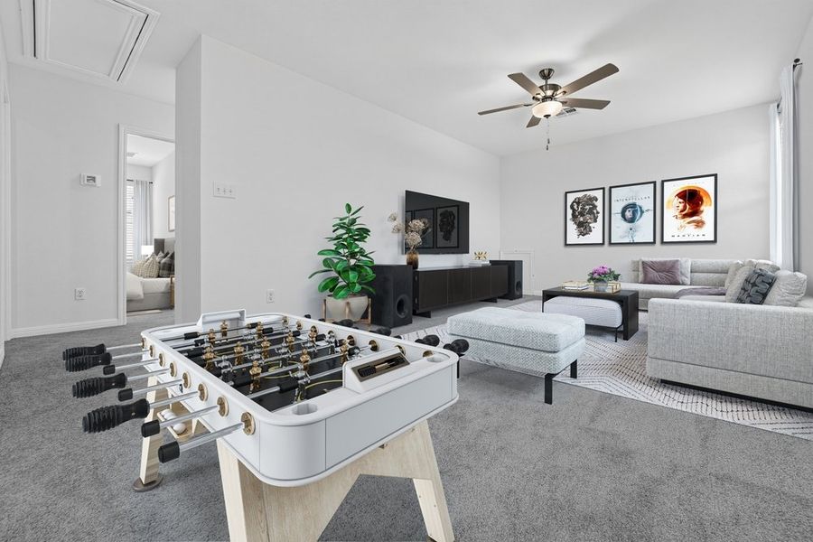 Furnished interior view inside a new home in Sunfield, Buda (Image 17).