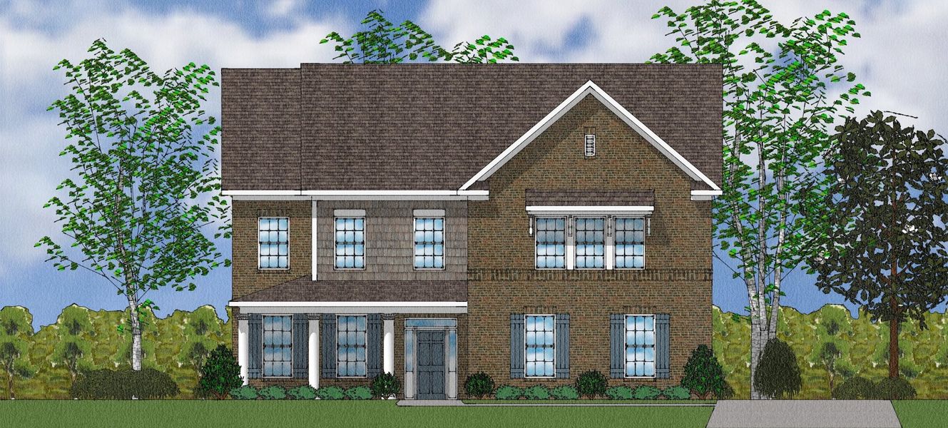 Representative exterior photo of a completed home built from the Cushing II - Elite Collection by Mungo Homes in Suter Estates, Easley, SC (Image 19).