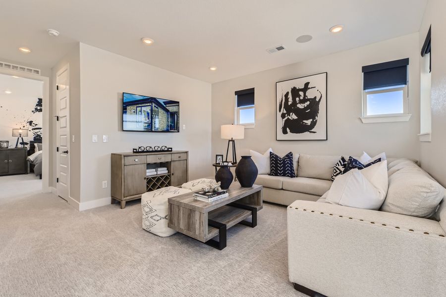 Furnished interior view inside a new home in Hillside at Crystal Valley Destination Collection, Castle Rock (Image 29).
