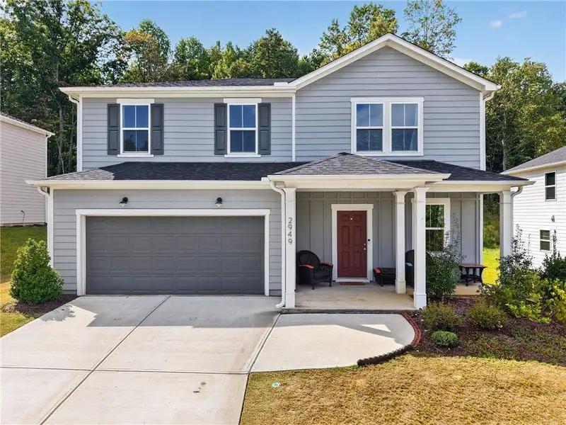 Front exterior of a new home in , Gainesville, GA, highlighting curb appeal (Image 29).