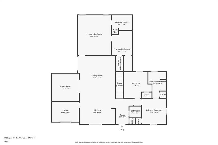 2D floor plan layout of this home in , Marietta, GA (Image 7).