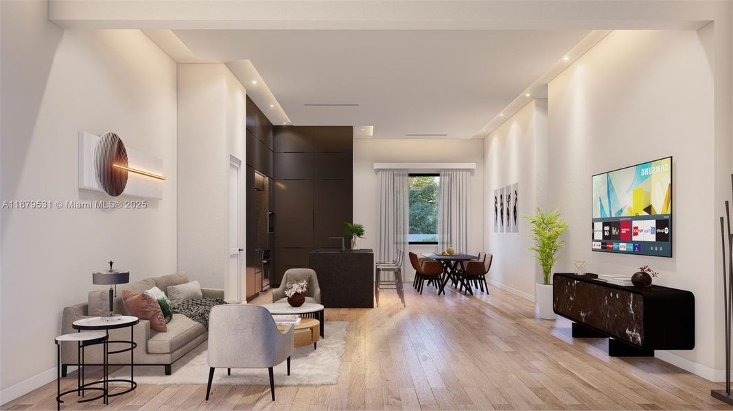 Furnished interior view inside a new home in , Miami (Image 5). Furnished interior view inside a new home in , Miami (Image 5).