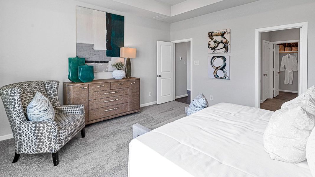 Furnished interior view inside a new home in Bridge Creek 45s and 50s, Cypress (Image 25).
