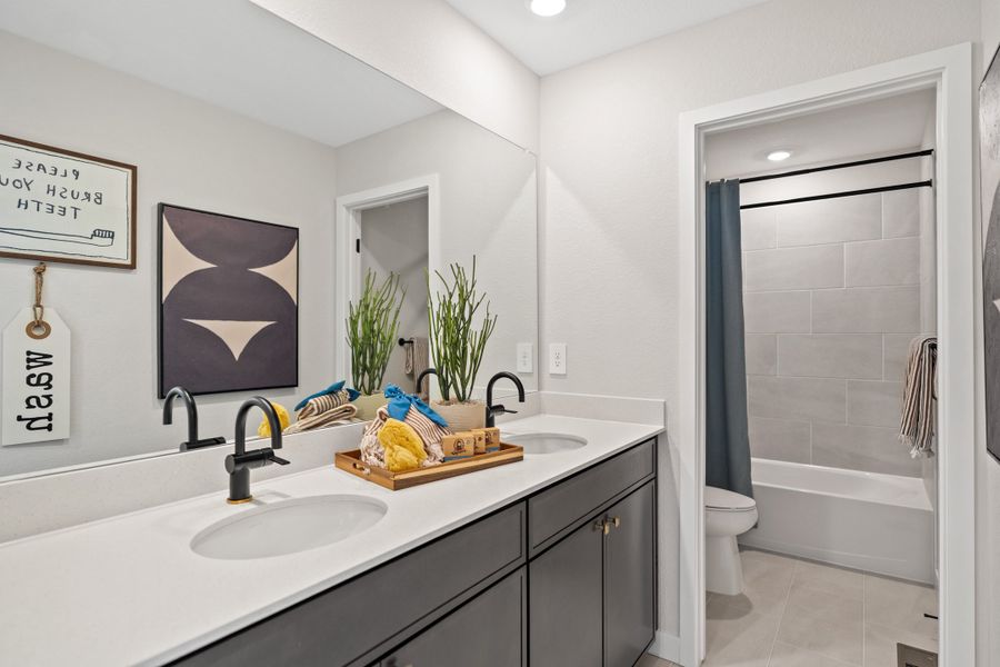 Representative furnished interior of a home built from the 4006 by Risewell Homes in Mead Crossing, Mead (Image 15).