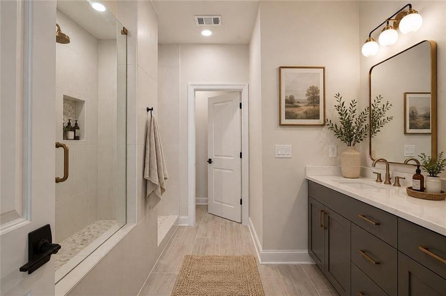 Furnished interior view inside a new home in , Alpharetta (Image 16).