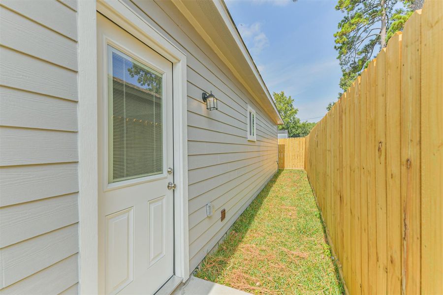Exterior details and patio area of a home in , Montgomery (Image 3). Exterior details and patio area of a home in , Montgomery (Image 3).